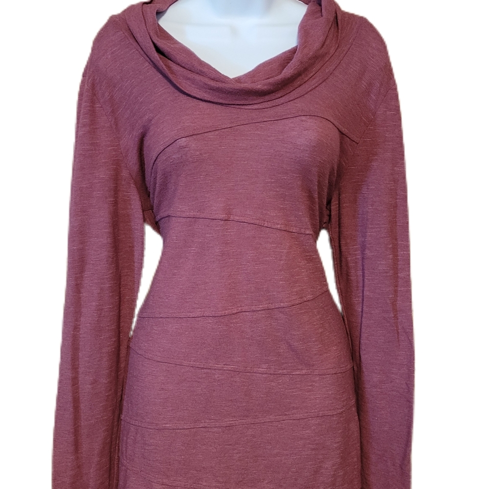 Maurices XL Cowl Neck Plum Pink Colored Sweater